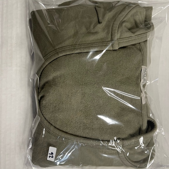 Barefoot Dreams Sweatshirt Women M Malibu Olive Green Luxe Lounge Scrunch Hoodie - Picture 8 of 8